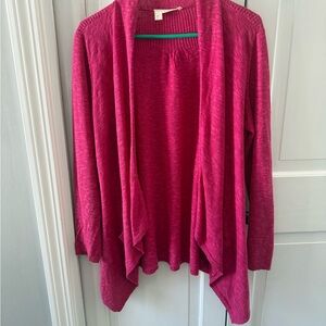 Eileen Fisher Fuchsia Open Front Cardigan